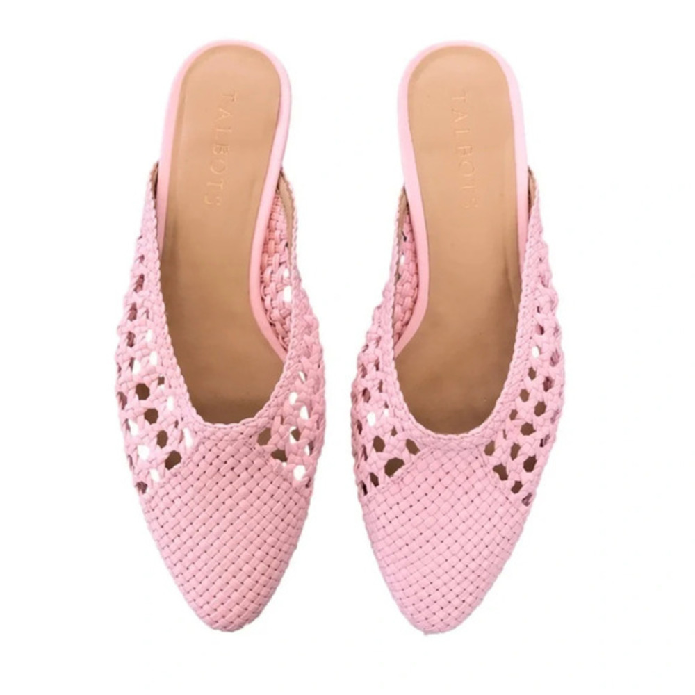 Talbots Pink Woven Slip On Mules / Slides Women’s Shoes size 5